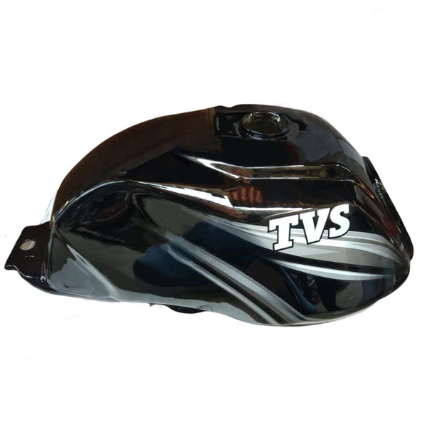 Ensons Petrol Tank for TVS Star City Plus (Black/Silver)