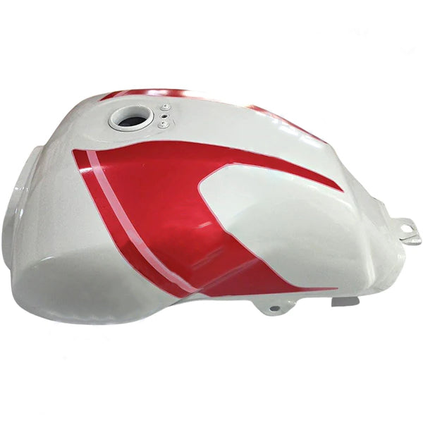 Ensons Petrol Tank for Bajaj Vikrant V15 | V12 |White with Red Sticker
