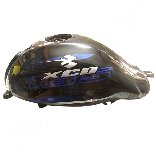 Ensons Petrol Tank for Bajaj XCD 135 | Black with Blue Sticker