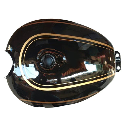 Ensons Petrol Tank for Royal Enfield Bullet 350 BS4  (Black/Golden)  Apr 2017 to Mar 2020 Models | With ABS