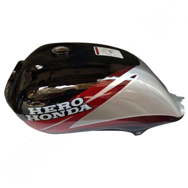Ensons Petrol Tank for Hero Passion Plus (Black/Red)