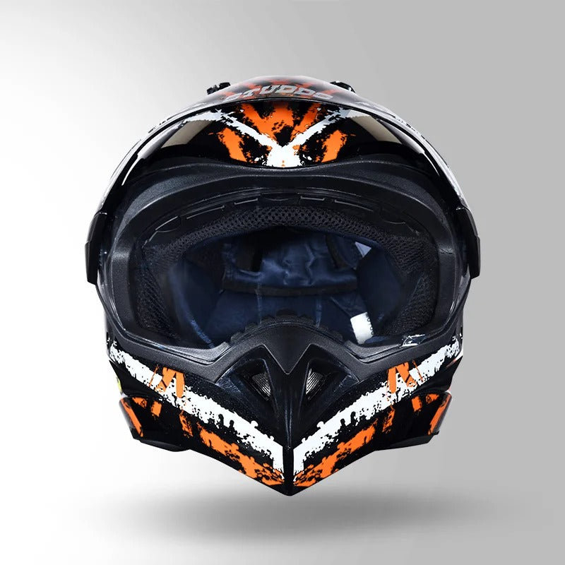 STUDDS - MOTOCROSS D5 DECOR BLACK & ORANGE