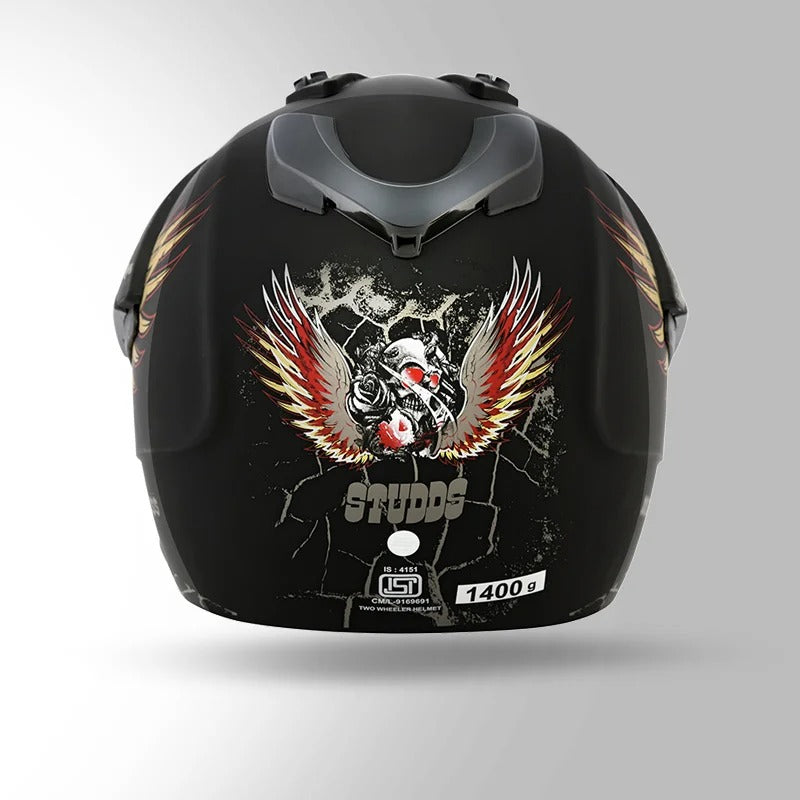 STUDDS - MOTOCROSS D4 DECOR BLACK & GOLDEN
