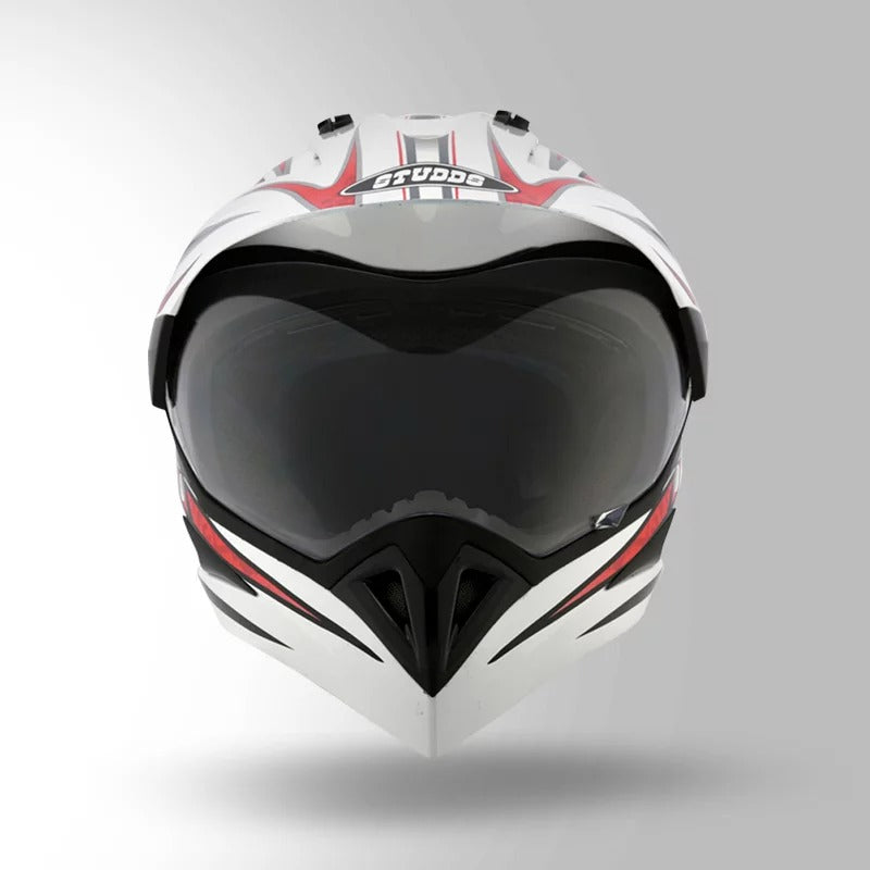 STUDDS - MOTOCROSS D2 DECOR WHITE & RED