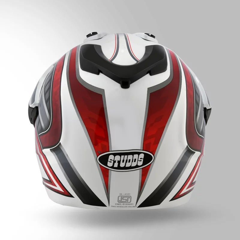STUDDS - MOTOCROSS D2 DECOR WHITE & RED