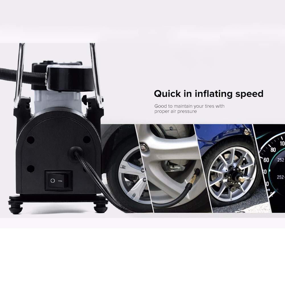YFXOHAR Tyer Inflator 150 PSI Heavy Duty Air Compressor 12V DC Power with Fast Infation for Bus,Truck,4x4's Van,RV's,Car