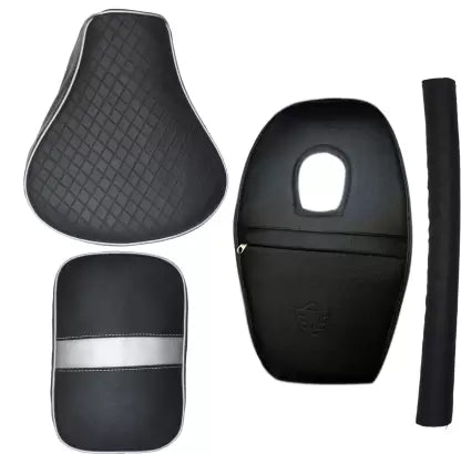 BULLET Diamond Cut Design Seat Cover with Tank Cover Back Rest Foam ragillyspare