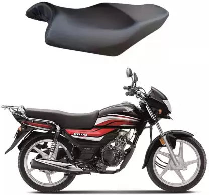 DSAMI CD 110 Dream Black With Red Single Bike Seat Cover For Honda NA