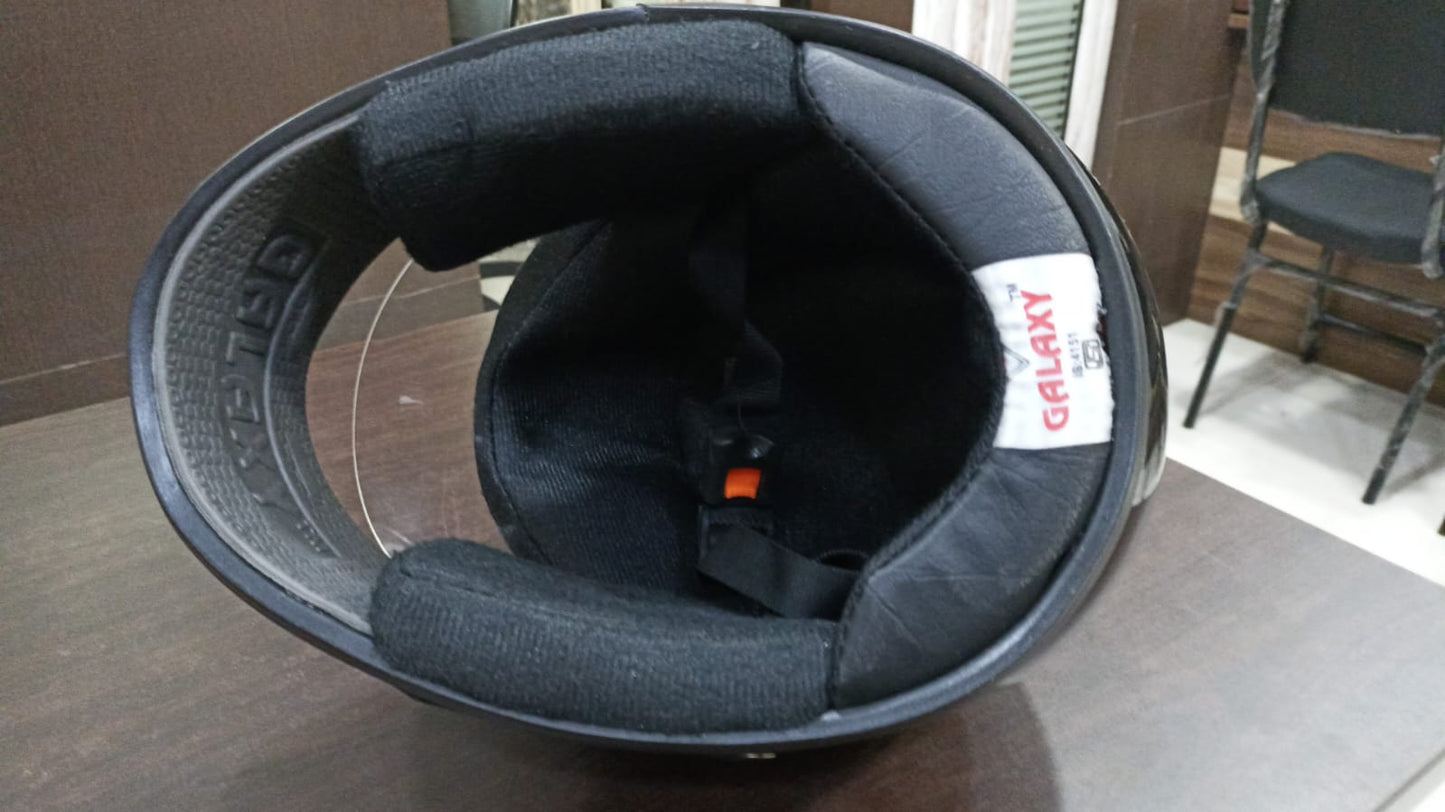 GALAXY Great ( isi approved ) Motorbike Helmet (Black)
