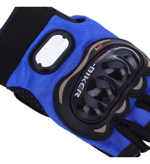 MOTORCYCLE GLOVES OUTDOOR SPORTS HALF FINGER (BLUE, XL)