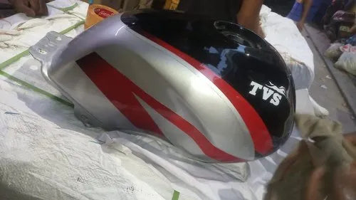 TVS Petrol Tank (White, Black & Red)