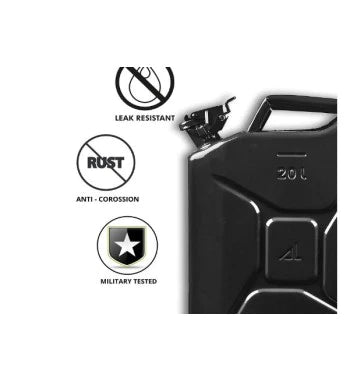 20 L JERRY CAN FOR GENERATORS, JEEPS AND VEHICLES (Black/Green)