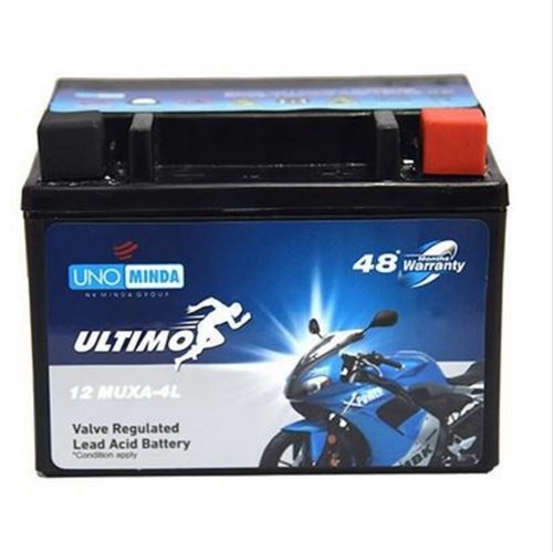 12 V 12MUX 14L Uno Minda Bike Battery, Warranty: 48 Months