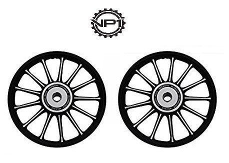 13 Spokes Black and Chrome Alloy Wheels for Royal Enfield Bullet Electra (Set of 2)
