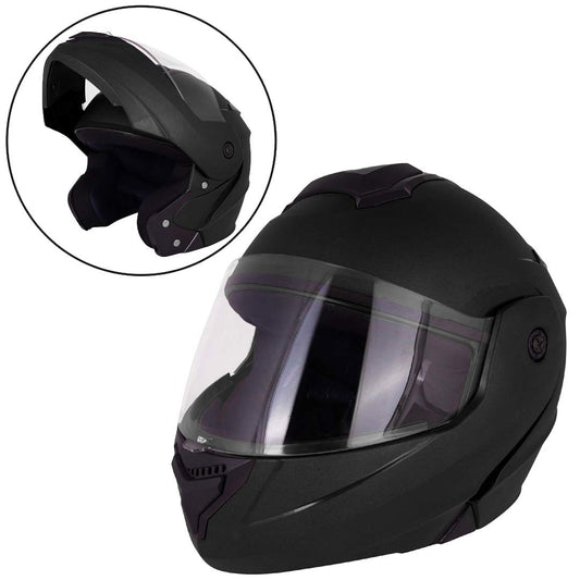 VP1 ZX Full Face Flip Up Helmet ISI Certified Clear Visor High-End Safety Enhanced Design Extra Comfort