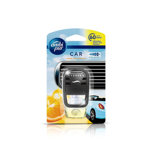 Ambi Pur Sweet Citrus and Zest Car Air Freshener Starter Kit (7-5 ml)
