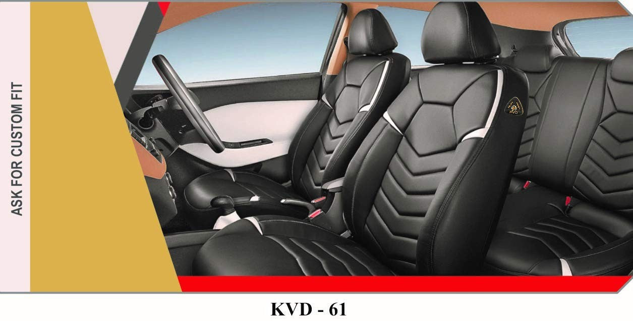 Maruti Suzuki Baleno KVD Butter Leather Luxury Car Seat Cover for Blac ragillyspare