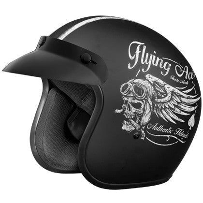 Studds Jetstar Classic D5 Flying Ace'S (Matt Black)