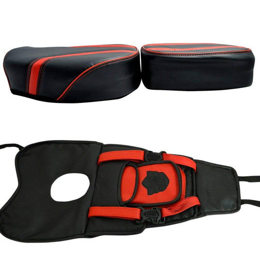 VP1 Seat Cover Designer Black/Red for Royal Enfield Bullet Classic 350, 500