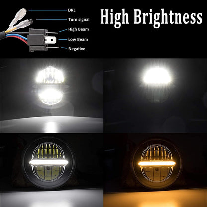 Smart LED 7inch Headlight 75-110W-12V (Original HJG Minus DRL Headlight for RE all models