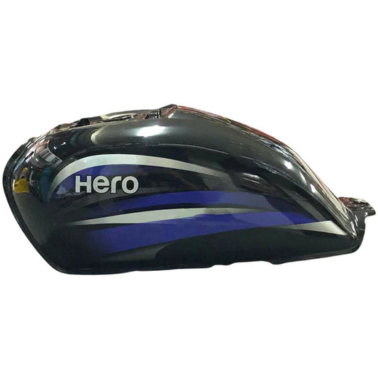 Petrol Tank for Hero Splendor Plus BS4 2018 Model (Black/Blue)