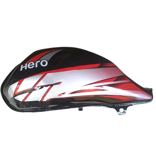 Petrol Tank for Hero HF Deluxe 2016 (Black/Red)