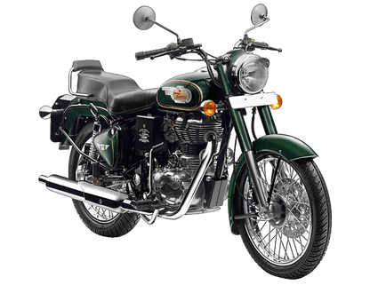 Petrol/ Fuel Tank Assembly With Sticker For Royal Enfield Bullet 500 (OEM) (Forest Green)