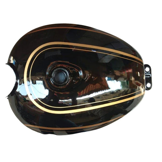 Ensons Petrol Tank for Royal Enfield Bullet 350 BS3 (Black/Golden) Before 2017 Models