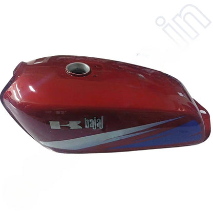 Petrol Tank for Kawasaki Bajaj 4S Champion | KB4S | Red | Blue & White Sticker