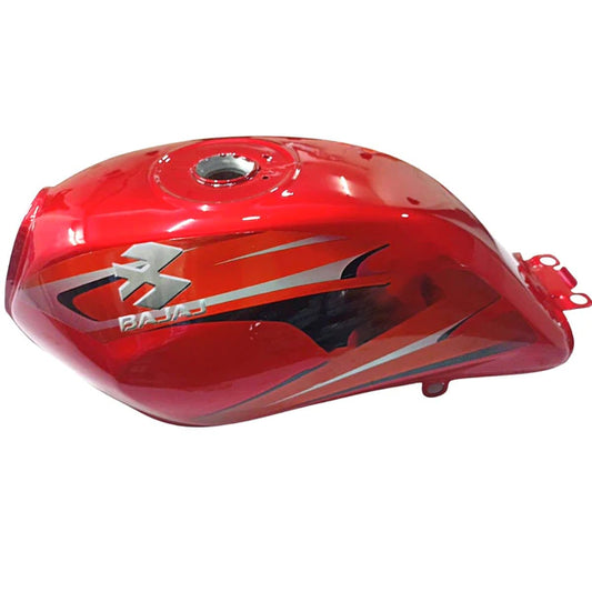 Petrol Tank for Bajaj Platina 100  (Red/Silver)