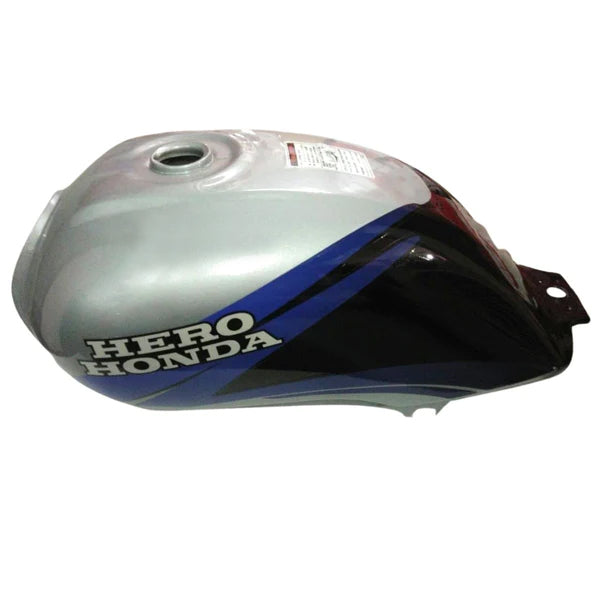 Petrol Tank for Hero Passion Plus  (Silver/Blue)