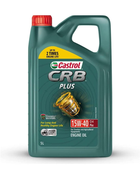 Castrol CRB PLUS 15W-40 CI-4 Plus Diesel Engine Oil for Tractors and Agricultural Equipment – High-Performance Lubricant for Enhanced Engine Protection and Longevity