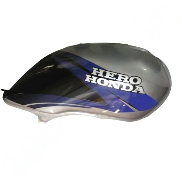 Petrol Tank for Hero Passion Plus  (Silver/Blue)