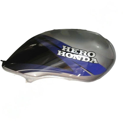 Petrol Tank for Hero Passion Plus  (Silver/Blue)