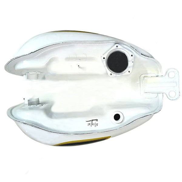 Ensons Petrol Tank for Royal Enfield Bullet 500 BS4 White |  After 2017 to Mar 2020 Models