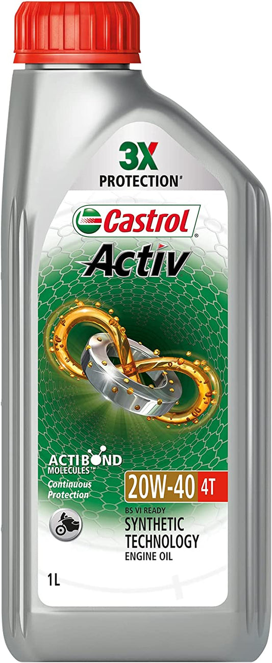 Castrol Activ 20W-40 4T Petrol Engine Oil for Bikes 1L
