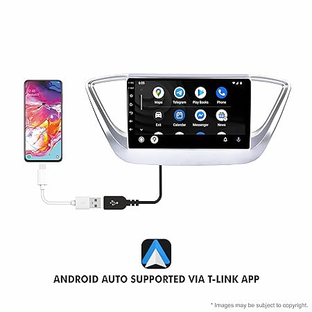 DBASE 9 Inches Advanced Car Radio Receiver Android 10 System for Hyundai New Verna with 4GB/64GB RAM & ROM with Wireless Apple Carplay, Android Auto and 4K Video Display + HD Reverse Parking Camera