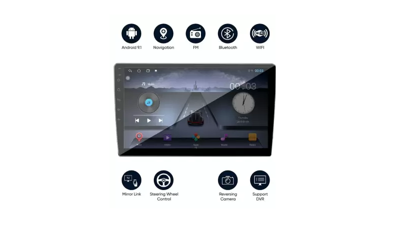 Modrive TS7-2/32 9 Inch(1280 HD)Universal Android/Multimedia Player|2GB Ram/32GB ROM Car Stereo  (Double Din)