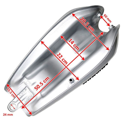 Yamaha Rx100 Petrol Fuel Tank -  Silver