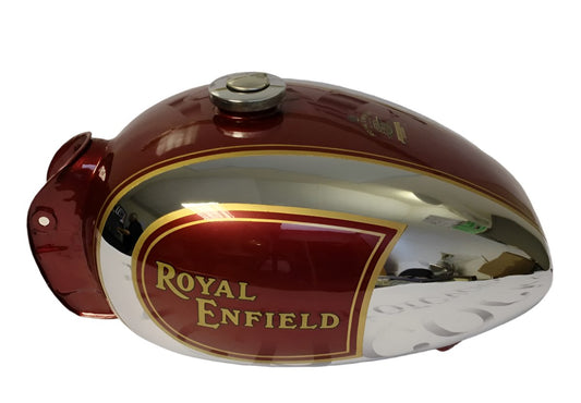 Royal Enfield PETROL TANK *EFI models* CHROME/ROYAL MAROON (STD SIZE)