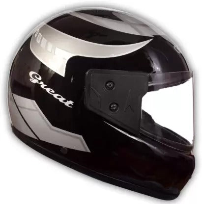 GALAXY Great ( isi approved ) Motorcycles Helmet  (Black)