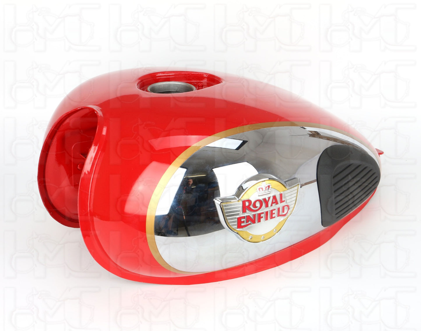 FUEL TANK WITH STICKER-GT RED & CHROME (CHROME/RED)