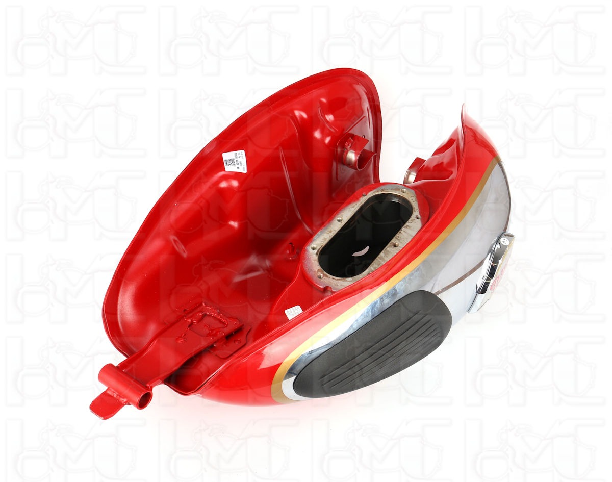 FUEL TANK WITH STICKER-GT RED & CHROME (CHROME/RED)