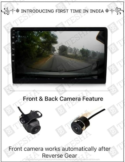 TESHA. 9" Android Car Stereo/Headunit for car/Capacitive Touch Screen/GPS + Steering Control Module/HD Screen (2/32GB Carplay + Front & Back Camera)