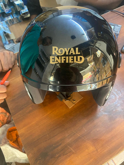 Royal Enfield Bullet Helmet ( Half Sleeve - Black )