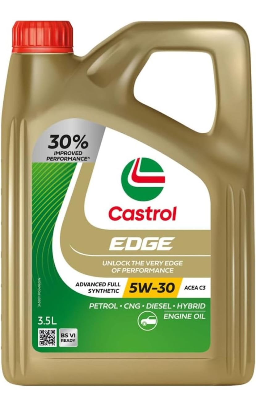 Castrol EDGE 5W-30 LL Advanced Full Synthetic Engine Oil | Power Boost Technology | Get More Power & Acceleration | For Petrol, Diesel, CNG & Hybrid Cars | 3.5L