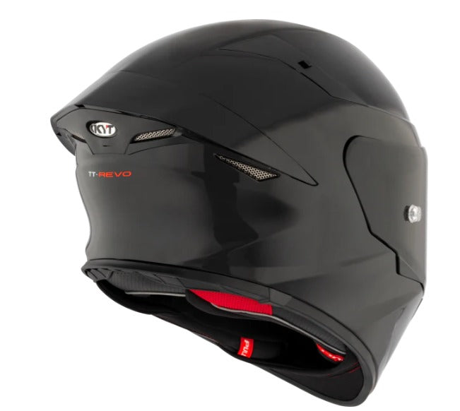 KYT TT-REVO PLAIN HELMET (Gloss Black)