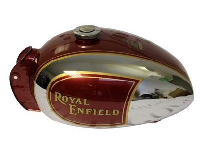 Royal Enfield PETROL TANK *EFI models* CHROME/ROYAL MAROON (STD SIZE)