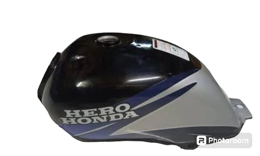 Petrol Tank for Hero Passion Plus (Black/Blue)