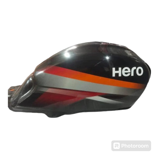 Petrol Tank for Hero Splendor  (Black, Red & Yellow)